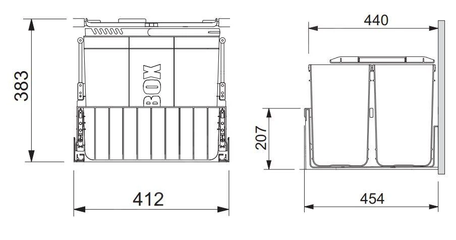 Franke Poubelle Tri Sélectif - Poubelle Encastrée 300-45 Duo 121.0150.144 4 Franke Poubelle Tri Sélectif - Poubelle Encastrée 300-45 Duo 121.0150.144 – Image 2
