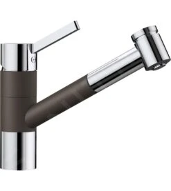 Blanco Tivo S - Robinetterie D’évier Avec Douchette Extractible, Café/chrome 517618