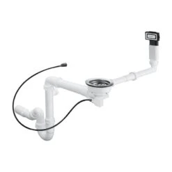 Hansgrohe Garnitures De Vidage - Kit De Trop-plein Automatique Pour évier Granit Select, Chrome 43947000