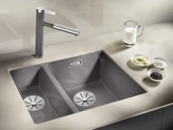 Blanco Subline 340/160 - Évier En Silgranit, 555x460 Mm, Bac à Droite, Gris Rocher 523559 -Cuisine Articles Magasin f126dec48520403ad73bebe6