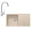 Franke Colonnes - Ensemble De Cuisine G134, évier En Fragranit BFG 611 Et Mitigeur FC 650.031, Sahara / Chrome 114.0510.308 -Cuisine Articles Magasin f1fcbf5e35b41fb6de3c747e