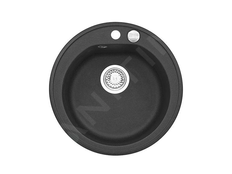 Alveus Niagara - Évier En Granit, Diamètre 510 Mm, Avec Commande De Vidage, Carbone 1076856 3 Alveus Niagara - Évier En Granit, Diamètre 510 Mm, Avec Commande De Vidage, Carbone 1076856