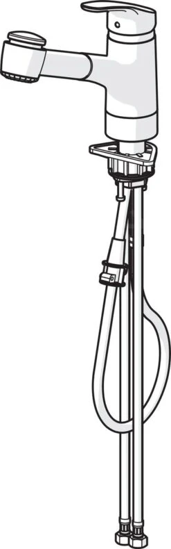 Hansa Mix - Mitigeur D’évier Avec Douchette Extractible, Chrome 01382283 -Cuisine Articles Magasin f5bf543960f19cd295197c04