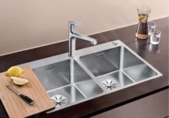 Blanco Andano 340/340 - Évier 745x500 Mm Avec Commande Excentrique PushControl, Inox 525248 -Cuisine Articles Magasin f5f8c98df9f98a2b0eea3326