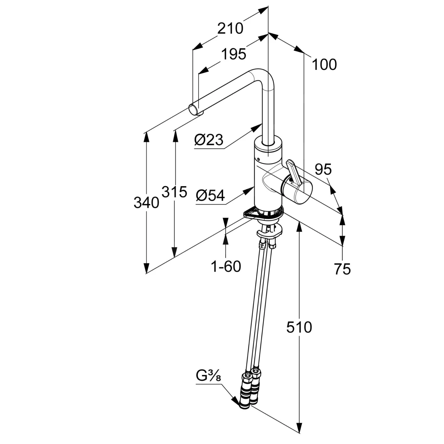 Kludi E-Go - Mitigeur électronique D'évier, Alimentation Depuis Pile, Noir Mat 422306675 4 Kludi E-Go - Mitigeur électronique D'évier, Alimentation Depuis Pile, Noir Mat 422306675 – Image 2
