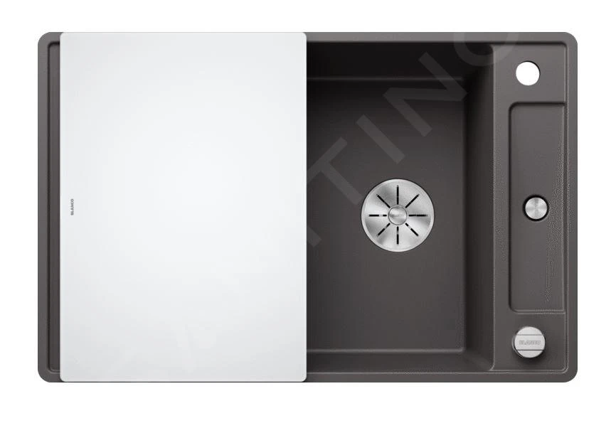 Blanco Axia III 45 - Évier En Silgranit, 770x500 Mm, Avec Commande De Vidage Et Accessoires, InFino, Gris Rocher 523200 5 Blanco Axia III 45 - Évier En Silgranit, 770x500 Mm, Avec Commande De Vidage Et Accessoires, InFino, Gris Rocher 523200 – Image 3