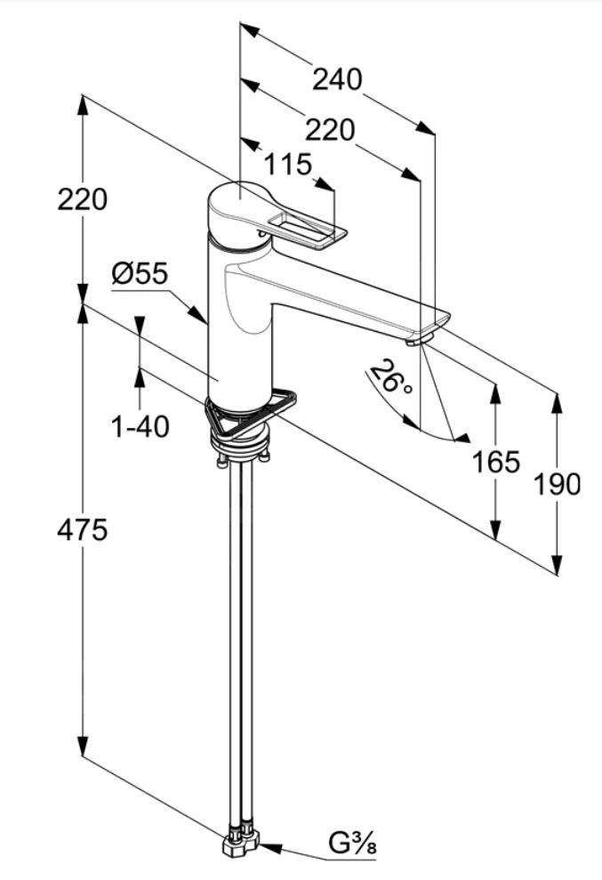 Kludi Mix - Mitigeur D'évier Avec Bec Extractible, Chrome 329440562 4 Kludi Mix - Mitigeur D'évier Avec Bec Extractible, Chrome 329440562 – Image 2
