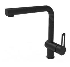 Paffoni Ringo - Robinetterie D’évier Avec Embout Extractible, Noir Mat RIN185NO