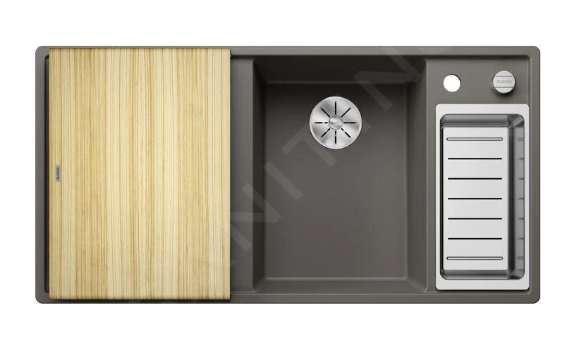Blanco Axia III 6 - Évier En Silgranit 1000x510 Mm, Avec Commande De Vidage Et Accessoires, InFino, Gris 527229 6 Blanco Axia III 6 - Évier En Silgranit 1000x510 Mm, Avec Commande De Vidage Et Accessoires, InFino, Gris 527229 – Image 4