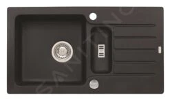 Alveus Niagara - Évier En Granit 780x435 Mm, Avec Commande De Vidage, Carbone 1089487